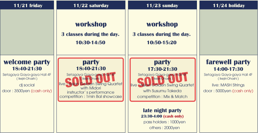 tokyo balboa weekend