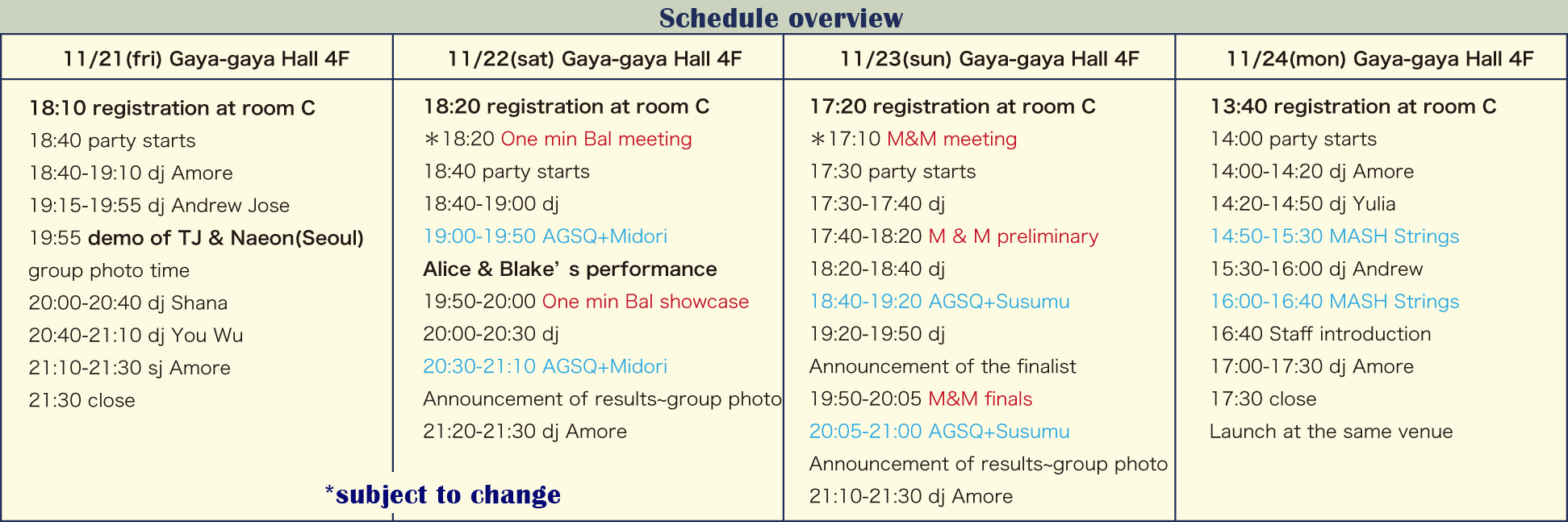 tokyo balboa weekend